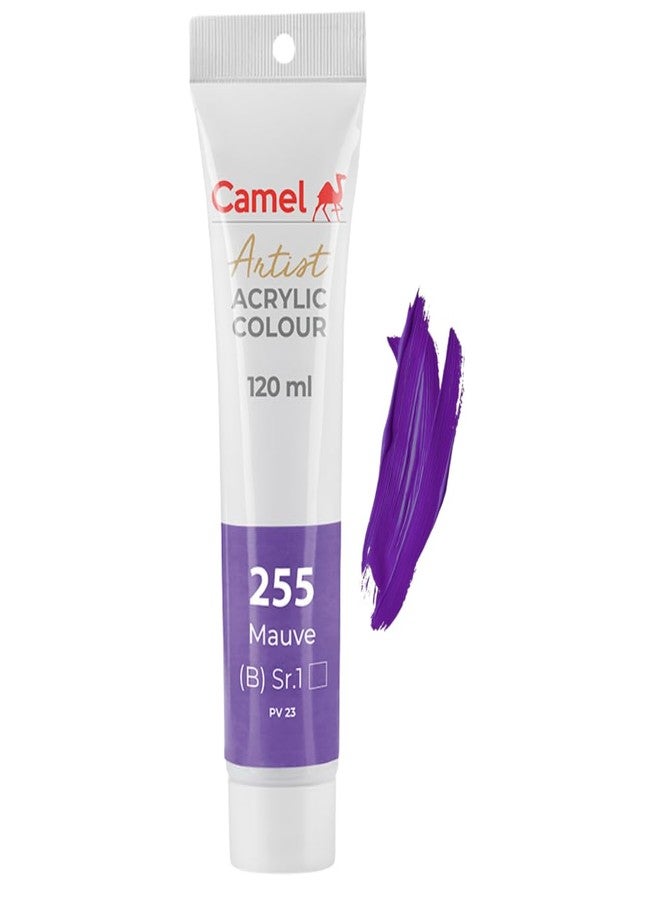 camel Camlin Kokuyo Artist Acrylic Colour Tubes 120ml Mauve 255